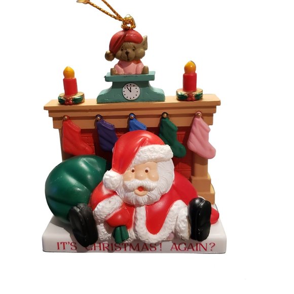 It's Christmas! Again? Santa The Chimney Scene Ornament Christmas Traditions Col - Picture 2 of 11
